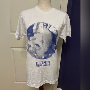 Taylor Swift Eras Tour white Midnights tee, size small